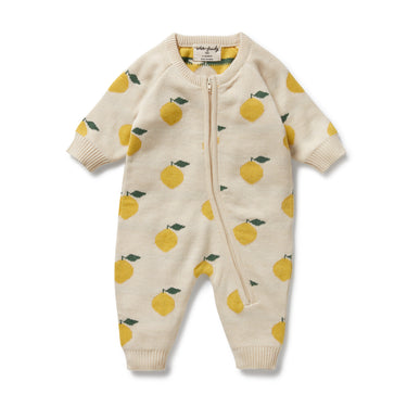 Wilson & Frenchy - Lemony Organic Knitted Jacquard Growsuit